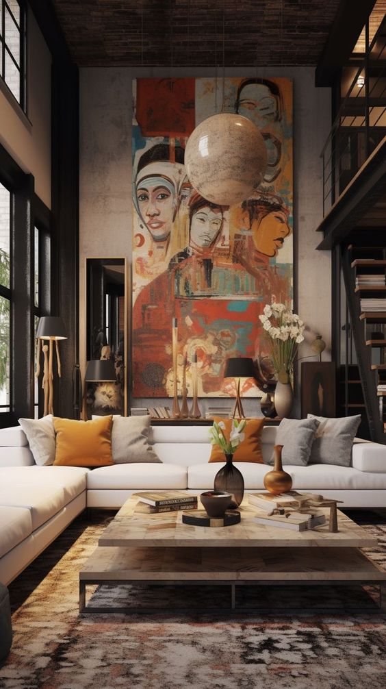 Modern eclectic interior design